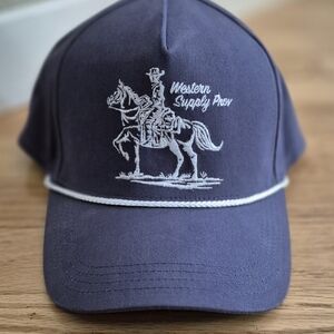NEW Capture Western Supply Blue & White Frontier Hat - Cowboy